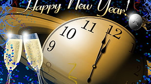 photo of Happy New Year text HD wallpaper